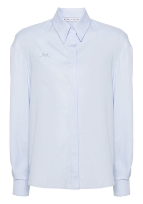 Rowen Rose logo-embroidered cotton shirt - Blue