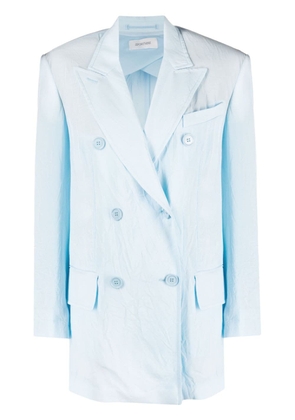 Sportmax fitted double-breasted button blazer - Blue