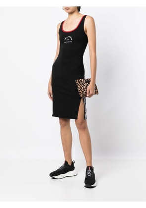 Karl Lagerfeld logo-tape tank dress - Black