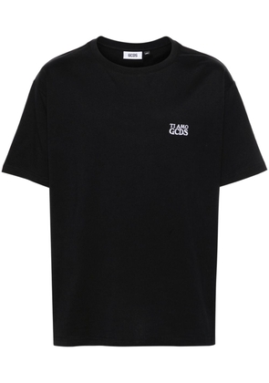 Gcds embroidered-logo cotton T-shirt - Black