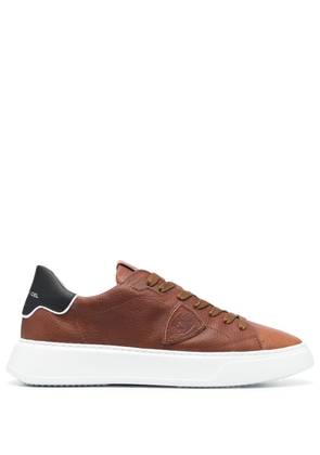 Philippe Model Paris Temple West low-top leather sneakers - Brown