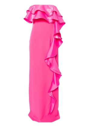 NISSA ruffled strapless gown - Pink
