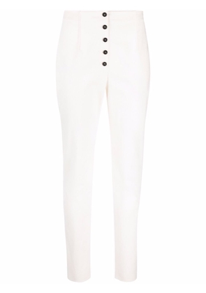 Philosophy Di Lorenzo Serafini high-waist slim-fit canvas trousers - White