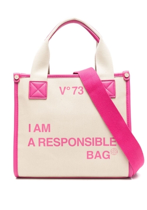 V°73 Responsibility Bis canvas tote bag - Neutrals