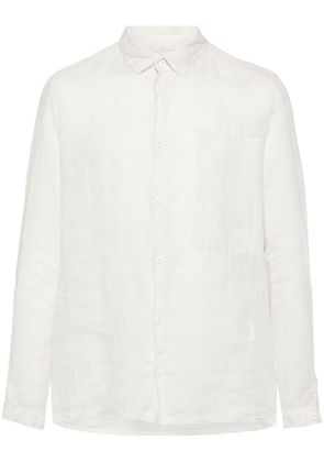 Transit straight-collar linen shirt - Neutrals