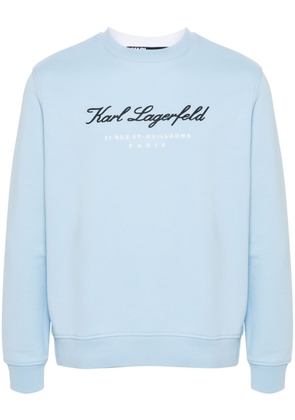 Karl Lagerfeld logo-raised sweatshirt - Blue