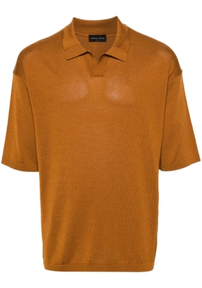 Roberto Collina knitted polo shirt - Brown