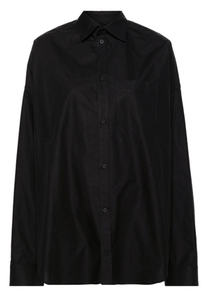 Balenciaga logo-embellished cotton shirt - Black