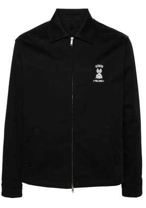 Iceberg zip-up twill shirt jacket - Black
