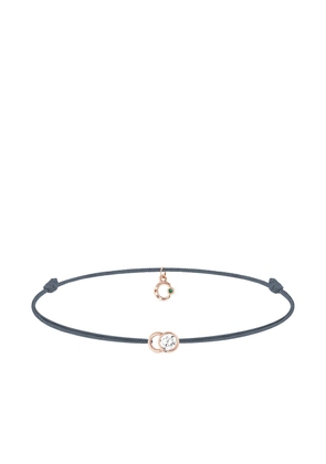 Courbet 18kt recycled rose gold laboratory-grown diamond Let's Commit cord bracelet - Pink