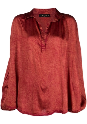 Mes Demoiselles Vianey crinkled-finish blouse - Red