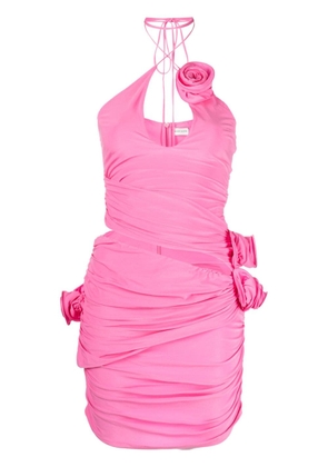 Magda Butrym flower-appliqué cut-out minidress - Pink