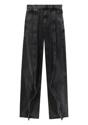 Y/Project mid-wash high-rise jeans - Black