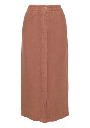 120% Lino linen midi skirt - Brown