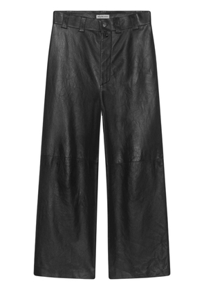 Balenciaga straight-leg leather trousers - Black