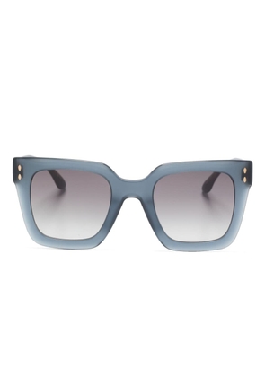 Isabel Marant Eyewear logo-plaque square-frame sunglasses - Blue