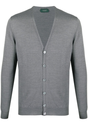 Zanone button-up knitted cardigan - Grey