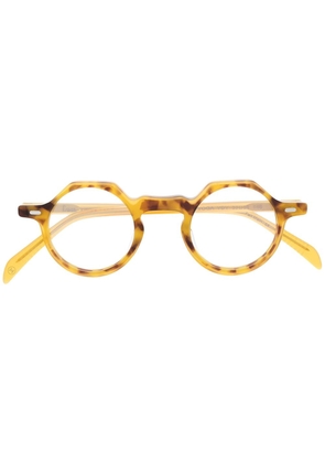 Lesca Yoga round frame glasses - Yellow