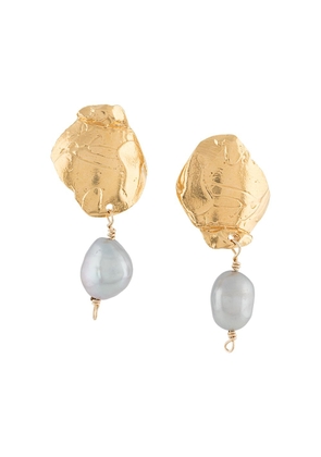 Alighieri Shadow And Pearl earrings - Gold