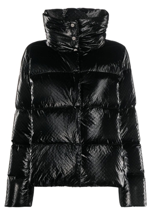 Herno snakeskin-effect padded jacket - Black