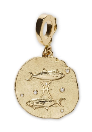 Azlee 18kt yellow gold small Of The Stars Pisces pendant charm