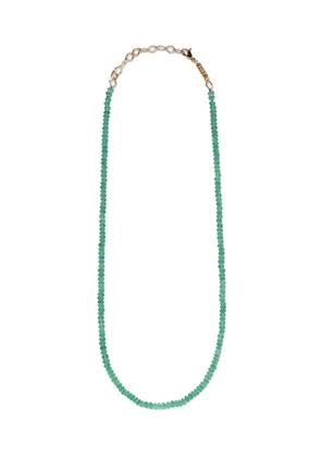Azlee 18kt yellow gold small Emerald beaded necklace