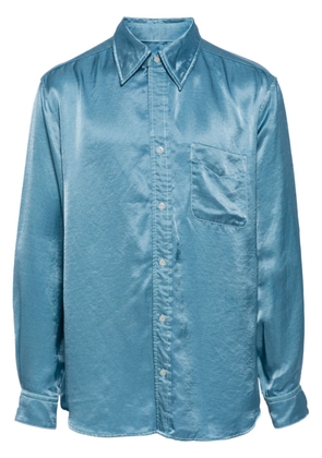 Toga long-sleeved satin shirt - Blue
