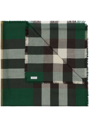 Burberry Check-print cashmere-blend scarf - Green