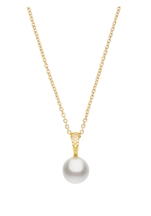 AUTORE 18kt yellow gold classic diamond pearl pendant