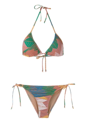 Amir Slama printed triangle bikini set - Multicolour