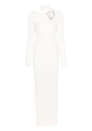 Giuseppe Di Morabito crystal-embellished knitted dress - Neutrals