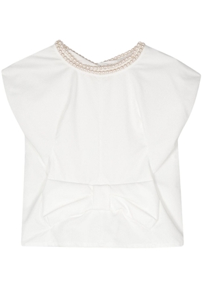 Junya Watanabe honeycomb-pattern blouse - White