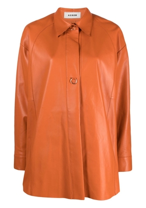 AERON Feather leather shirt - Orange