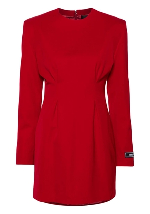Versace Pre-Owned round-neck twill minidress - Red