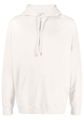 Sunspel drawstring-fastening cotton hoodie - Neutrals
