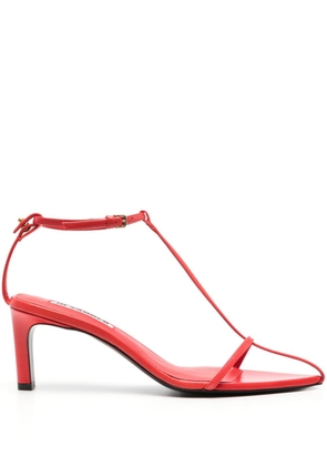 Jil Sander T-bar leather sandals - Red