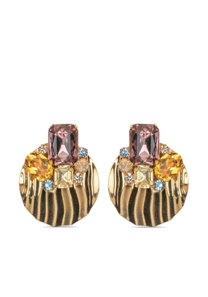Jennifer Behr Geralda crystal-embellished earrings - Gold