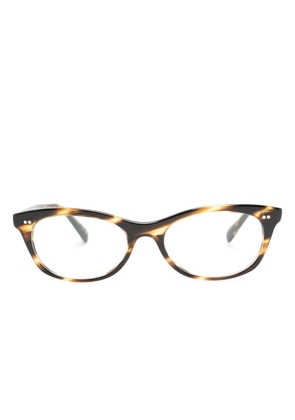 Oliver Peoples Dezerai rectangle-frame sunglasses - Brown