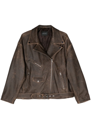 Manokhi Jake leather jacket - Brown