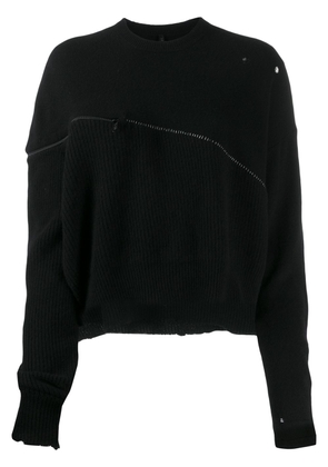 UNRAVEL PROJECT oversized zipped jumper - Black