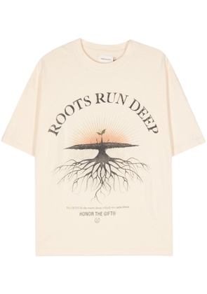 Honor The Gift Roots Run Deep cotton T-shirt - Neutrals