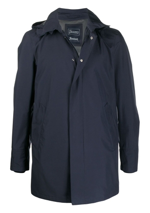Herno hooded overcoat - Blue