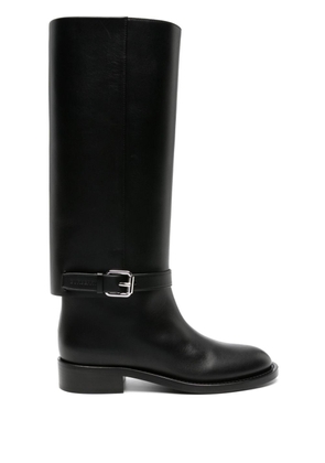 Burberry Pre-Owned Emmett knee-high leather boots - Black
