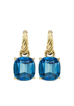 David Yurman 18kt yellow gold Marbella blue topaz drop earrings