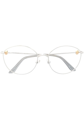 Cartier Eyewear round-frame silver-tone glasses