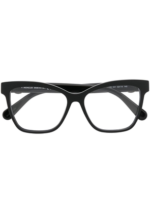 Moncler Eyewear logo-plaque detail glasses - Black