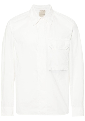 Ten C classic-collar garment-dyed shirt - White