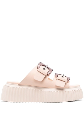 AGL Agatha double-buckle slippers - Pink