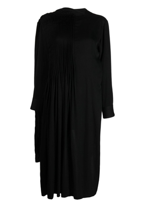 Yohji Yamamoto draped asymmetric midi dress - Black
