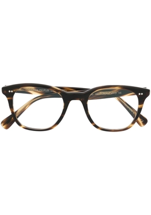 Oliver Peoples wayfarer clear-lens glasses - Brown